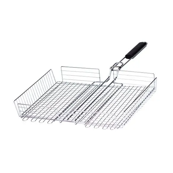 Грати глибокі для гриля та барбекю Grill з нержавіючої сталі 32х25 см (HP459) - фото 3