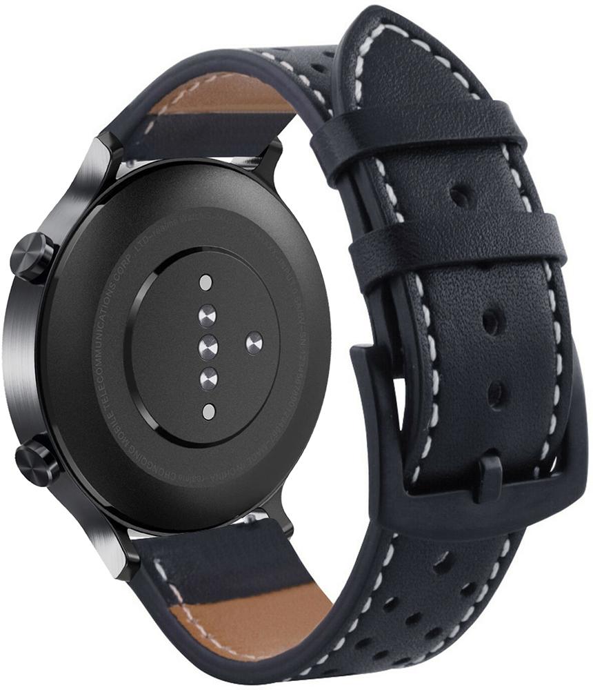 Ремешок кожаный Classico для Realme Watch S 22 мм Black (22642-2B) - фото 1 Ремешок кожаный Classico для Realme Watch S 22 мм Black (22642-2B) - фото 1