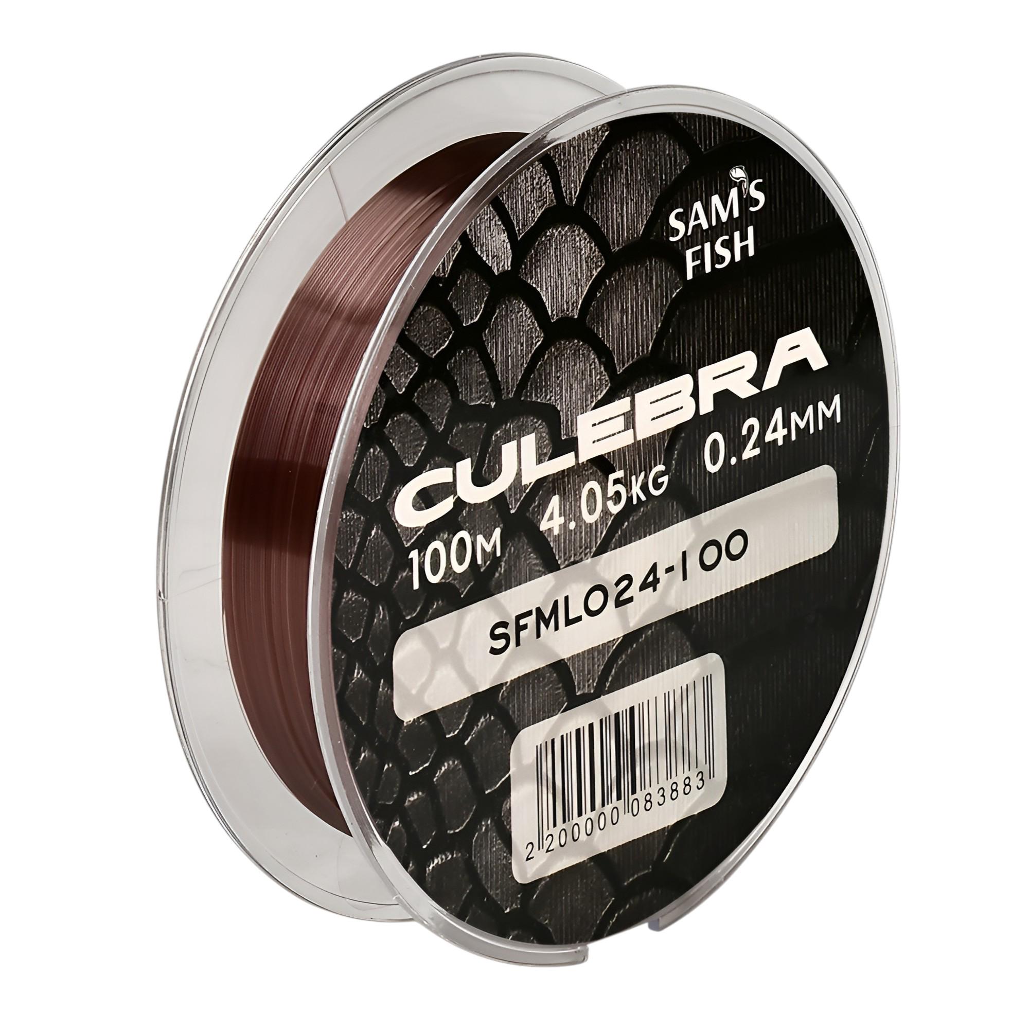 Леска нейлоновая Sam's Fish Culebra тест 4,05 кг 100х0,24 мм Коричневый (SFML024-100)