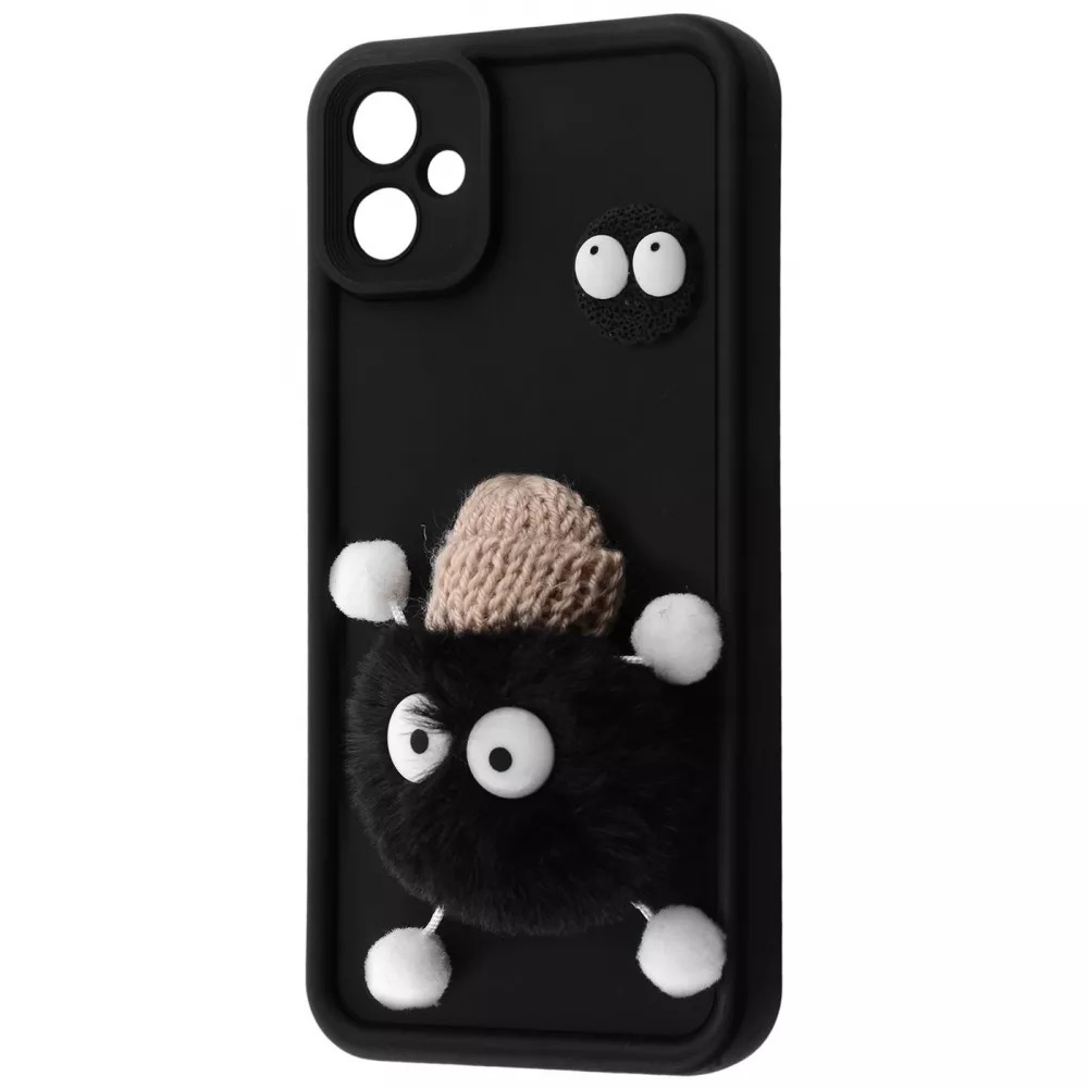 Защитный чехол PRC Pretty Things Case с рельефным дизайном для Samsung Galaxy A06 Black/Fluffy black