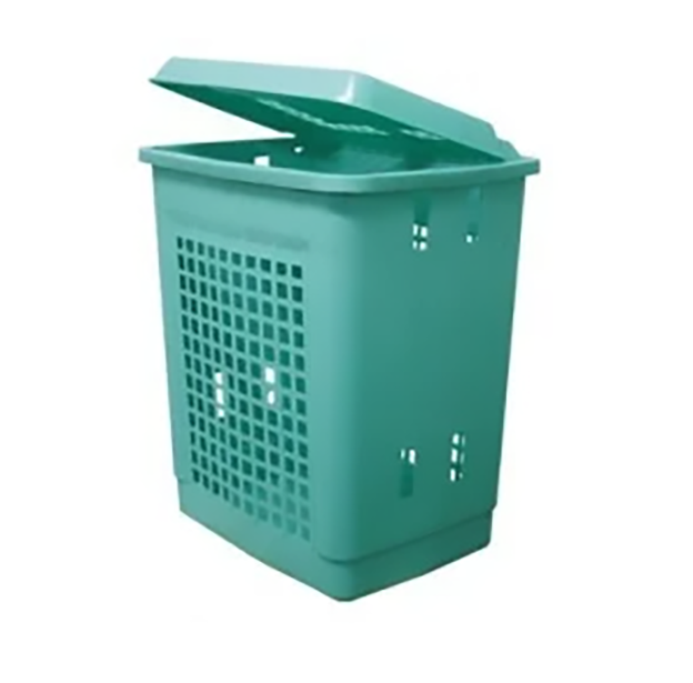 Корзина для белья с крышкой Консенсус 55 л Зеленый (MCS-10358-4)