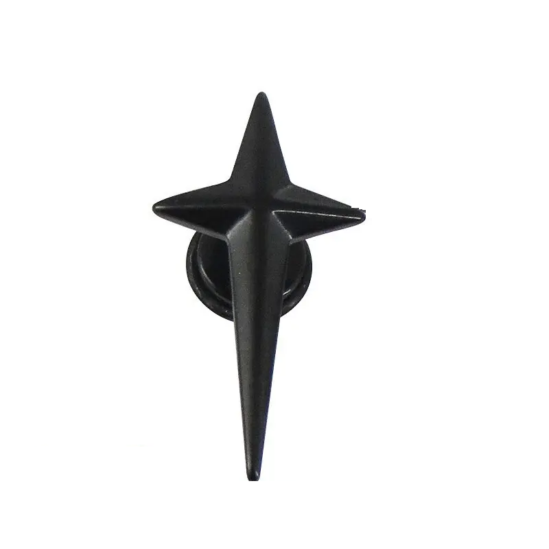Сережки гвоздики у формі зірки з титанової сталі 1 шт. Чорний (1522720378)