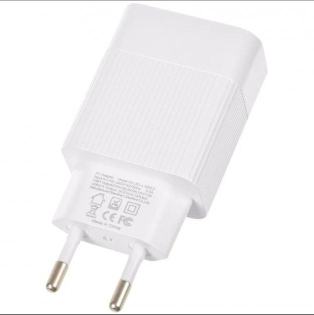 Блок живлення XO L-72 3 USB Quick Charge 3.0 Білий (3014935ER) - фото 2