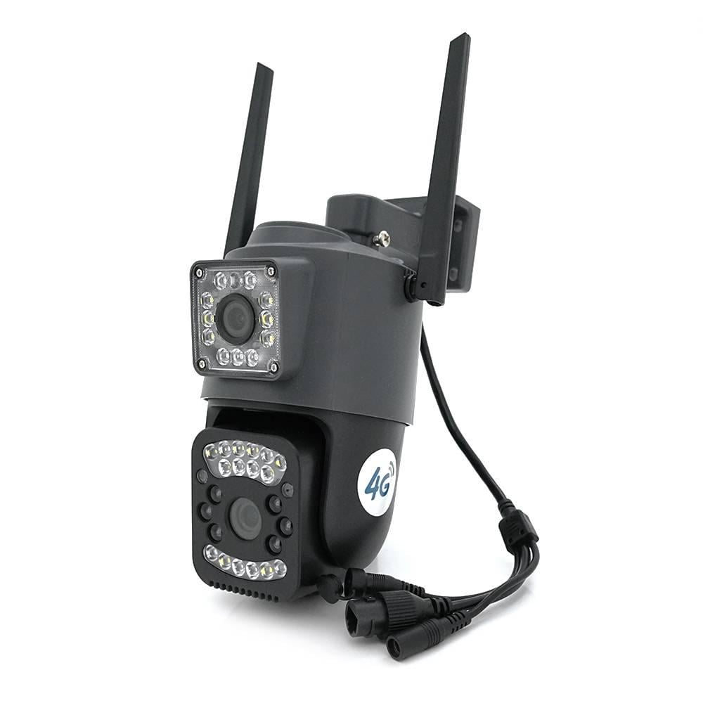 Відеокамера вулична 2+2Мп 4G з двома об'єктивами SD/карта YOSO YO-IPC41D4MP50 PTZ 2,8 мм V380 Відеокамера вулична 2+2Мп 4G з двома об'єктивами SD/карта YOSO YO-IPC41D4MP50 PTZ 2,8 мм V380