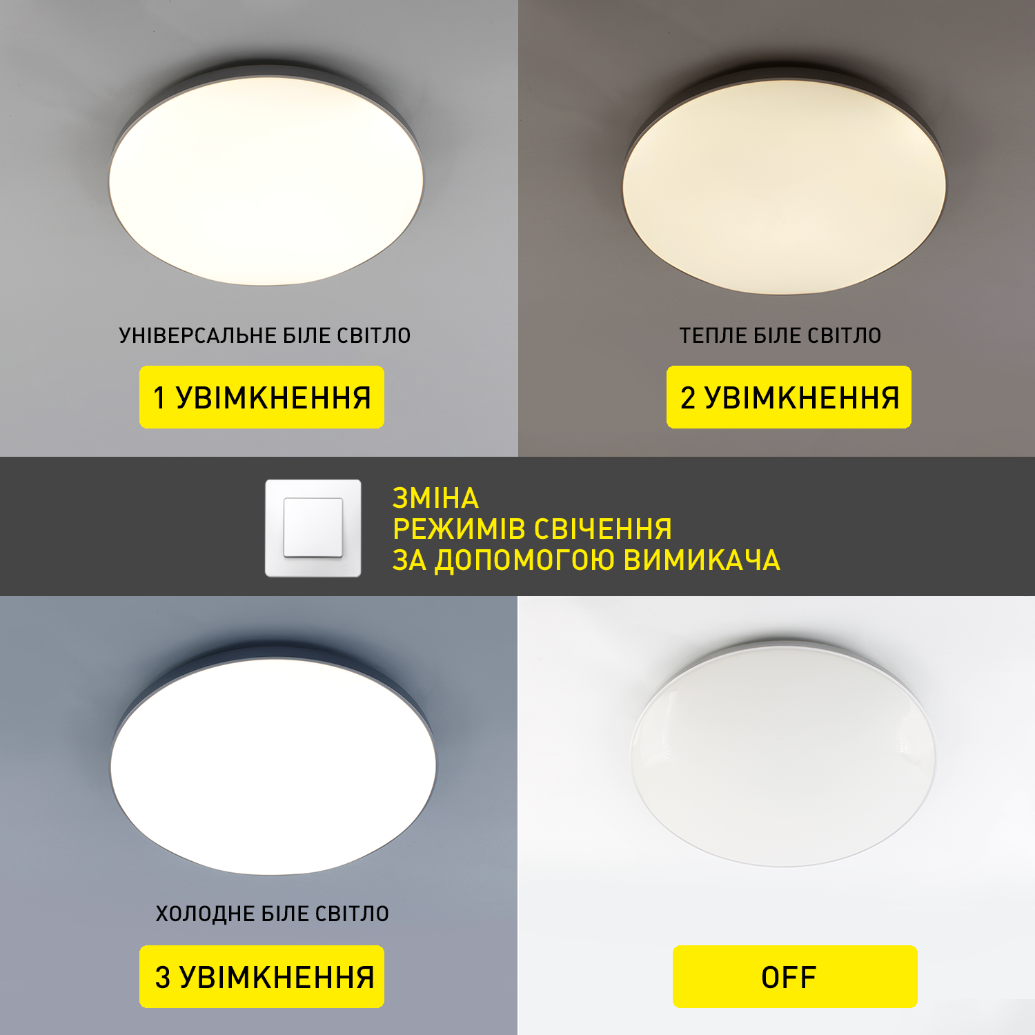 Люстра светодиодная ESLLSE MOON R 70 Вт Белый (10409) - фото 3