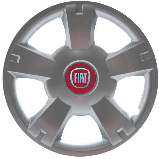 Автомобильные колпаки SKS 201 R14 с логотипом Fiat 4 шт. Серебристый