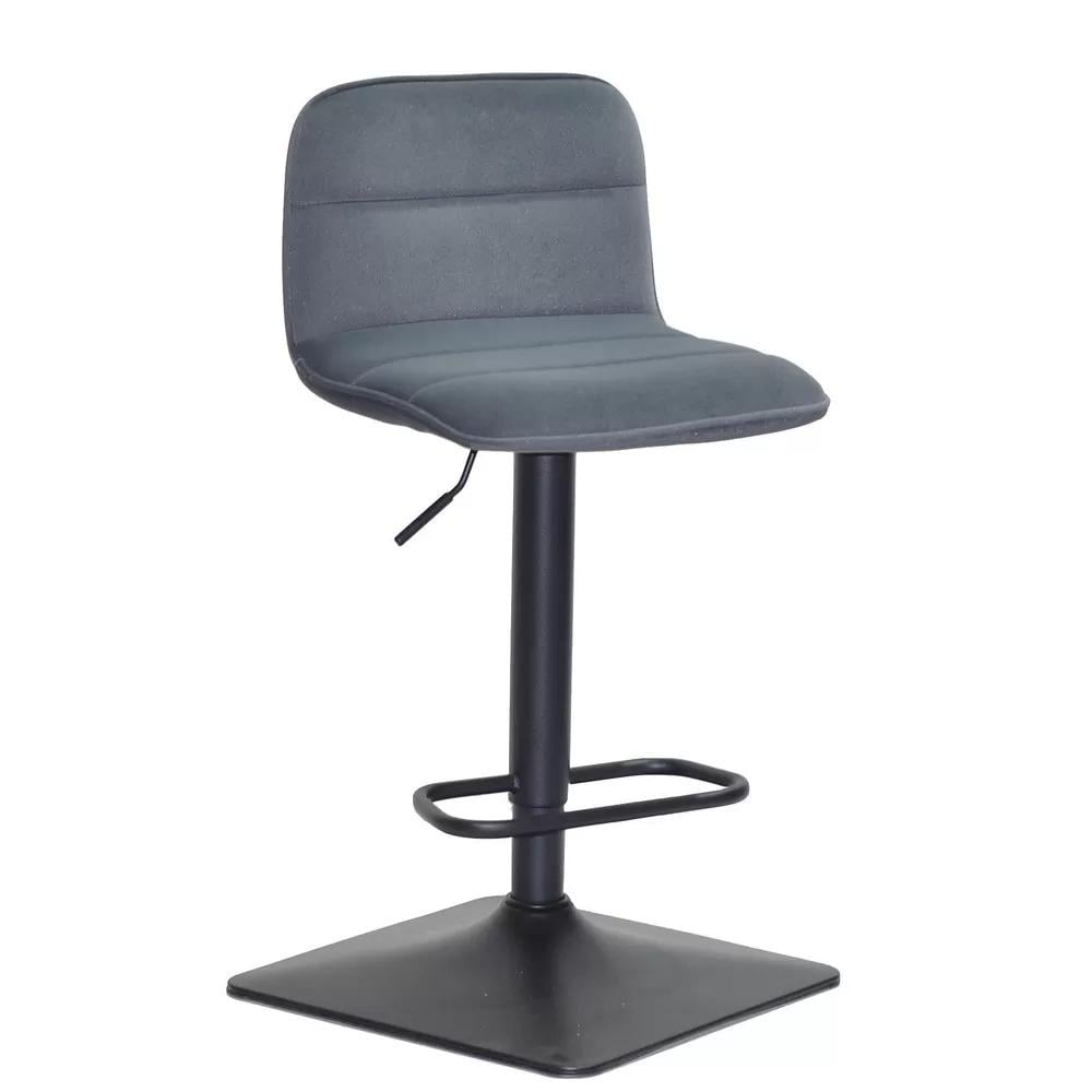 Барный стул KOMO SQ Black бархат Серый (123758)