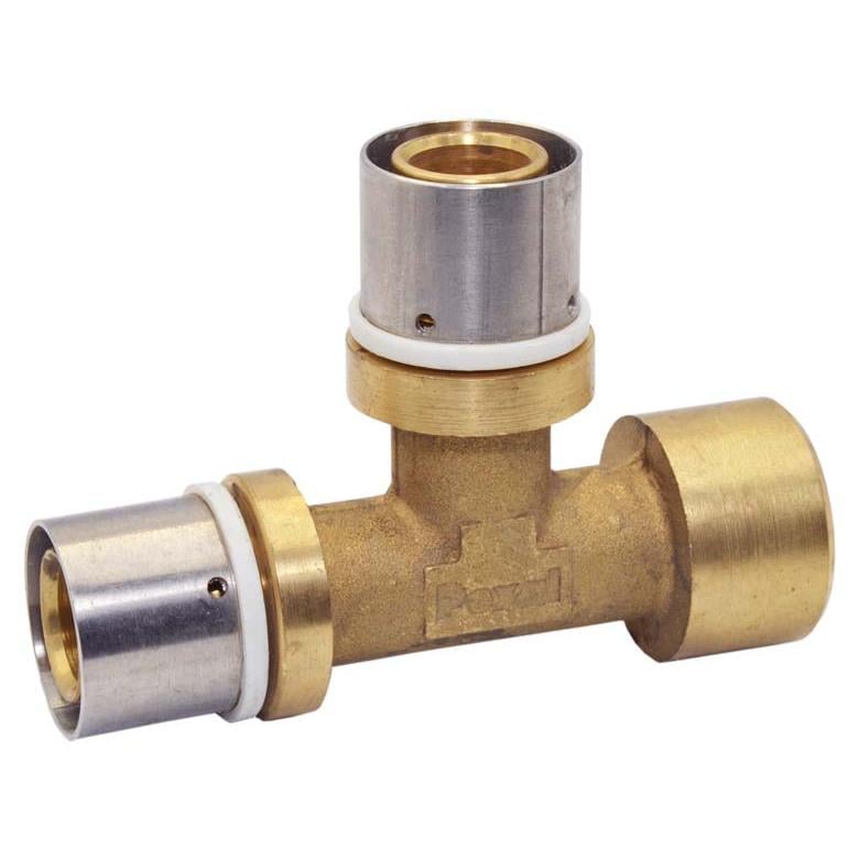 Пресс-тройник Valsir Pexal Brass 26 3,0x3/4" В редукционный (VS0131417)