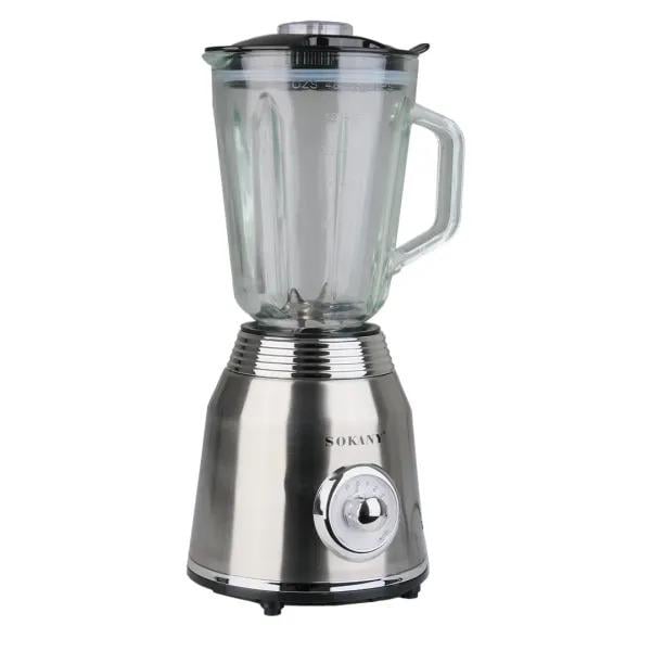 Блендер стационарный Sokany SK-186 стальной с чашей 1,5 л 800 Вт Серебристый (SK186SS)