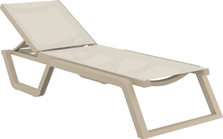 Шезлонг Siesta Rio 187х69х33 см Бежевий (edfb09ef)