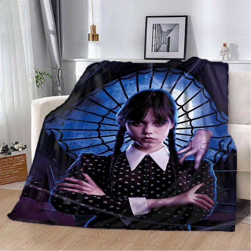 Плед-покрывало Wednesday плюш/велюр полуторное 160х200 см Черный