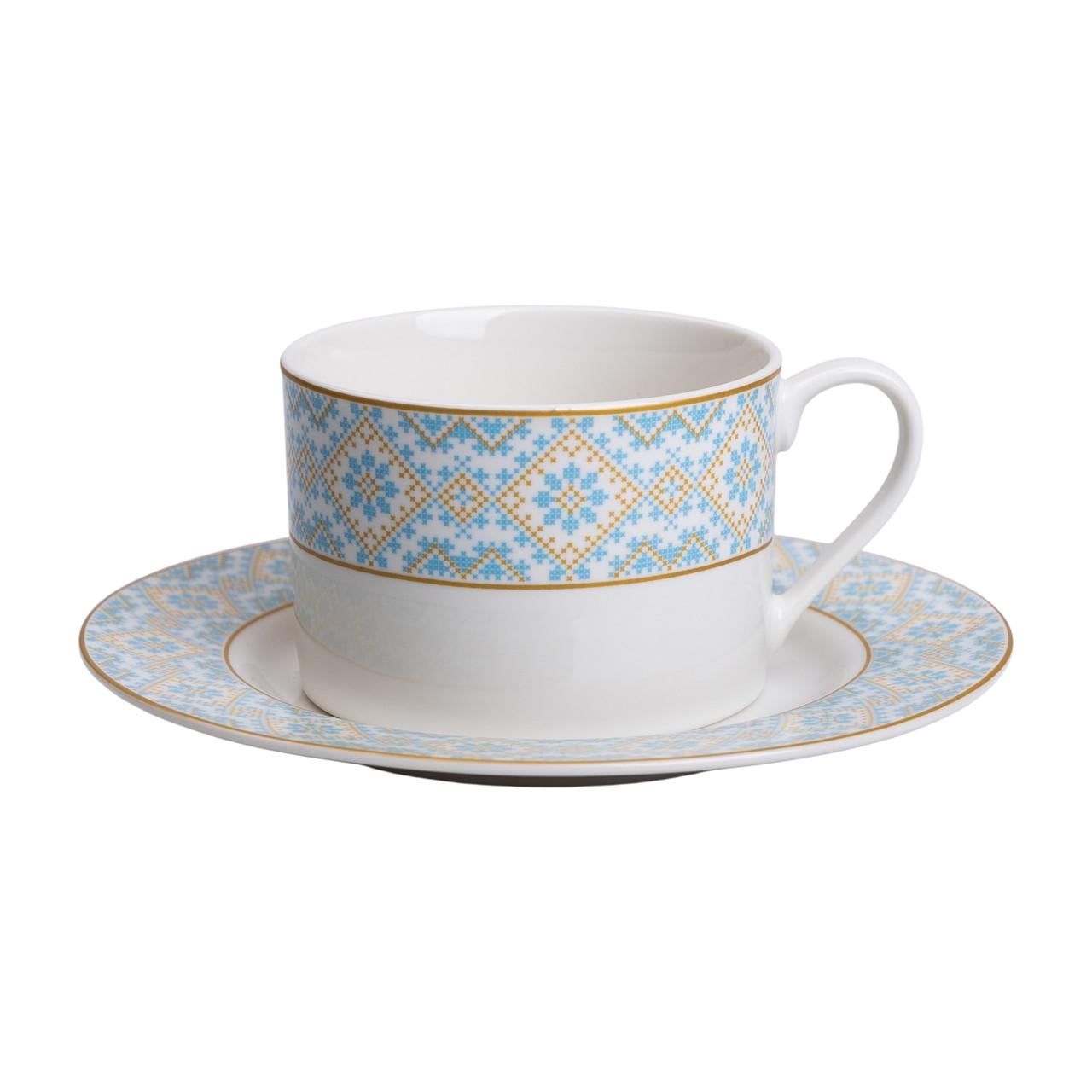 Чашка керамическая Ethnic с блюдцем 250 мл (HP-7-741) Чашка керамическая Ethnic с блюдцем 250 мл (HP-7-741)