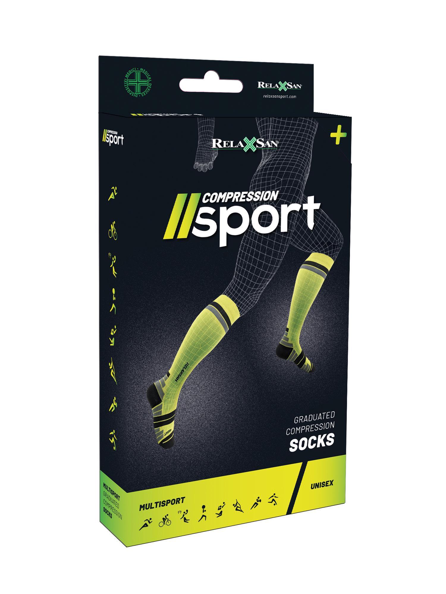 Компрессионные гольфы Relaxsan Sport 1 класс 4 Черно-оранжевый (800GO) - фото 11