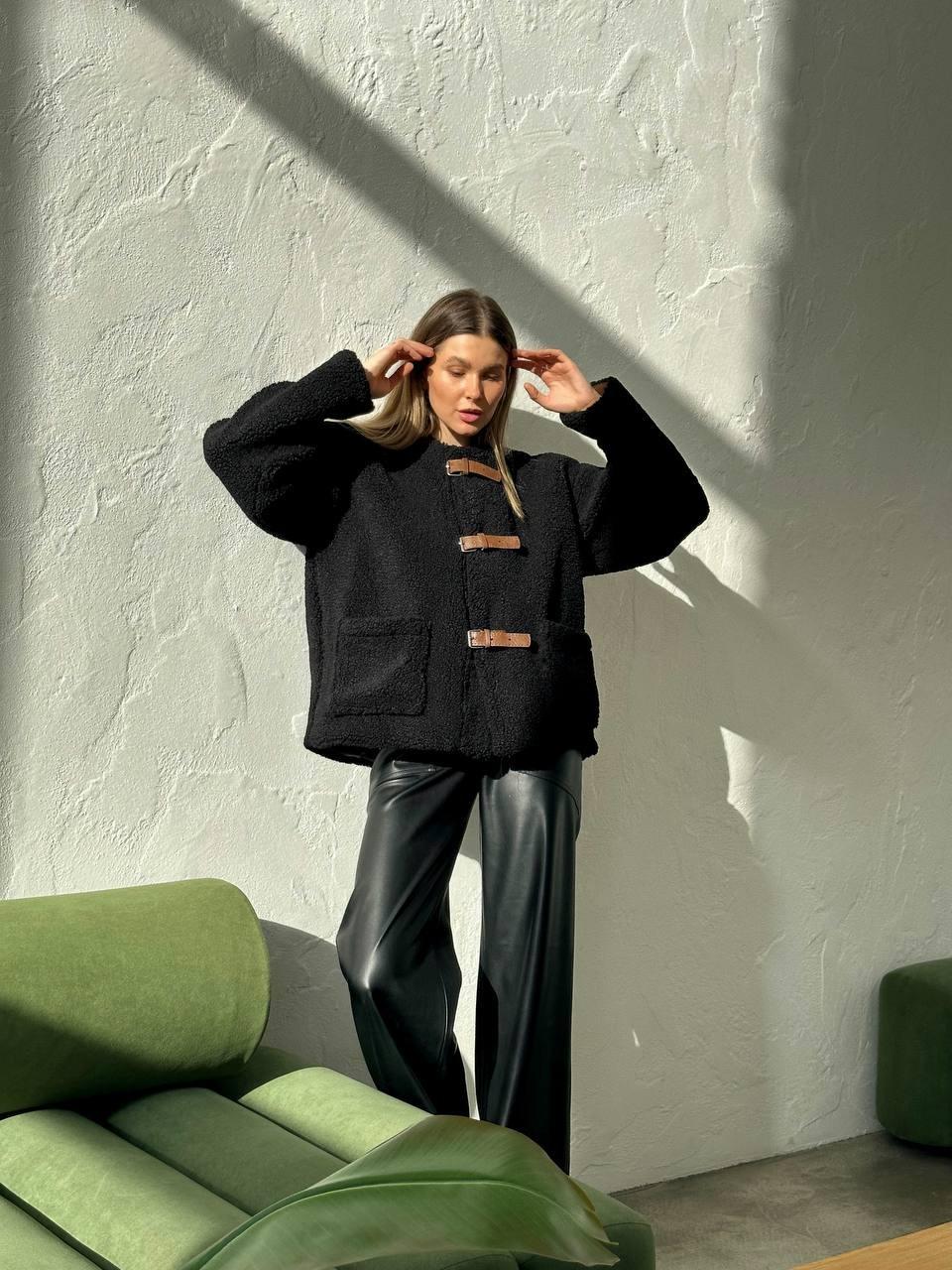 Шуба жіноча ZF Inspire Теді 1617 коротка штучна на ременях S-M Чорний (1617-Ч-S-M) - фото 3 Шуба жіноча ZF Inspire Теді 1617 коротка штучна на ременях S-M Чорний (1617-Ч-S-M) - фото 3