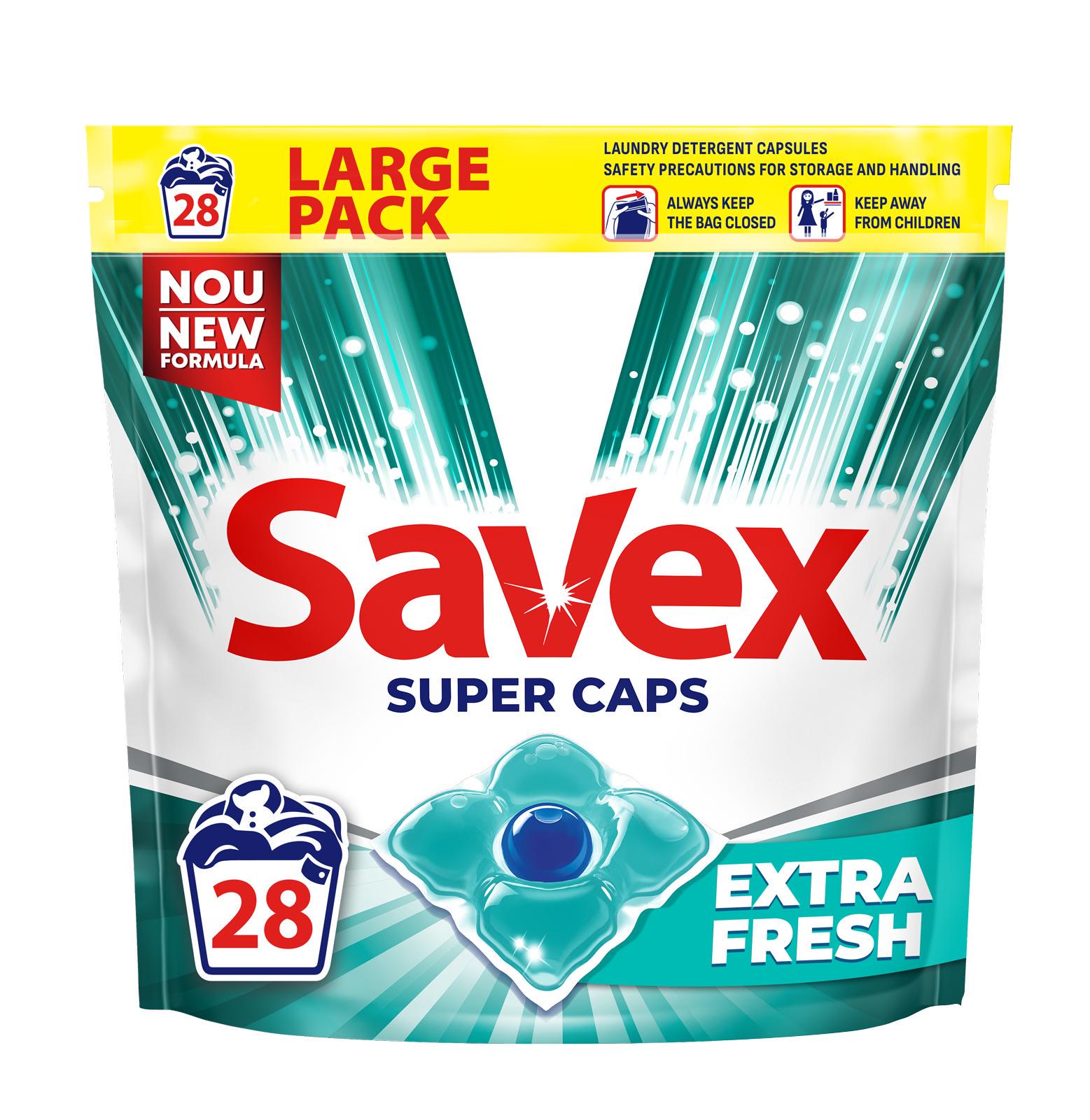 Капсулы для стирки Savex Super Caps Extra Fresh 28 шт. - фото 1