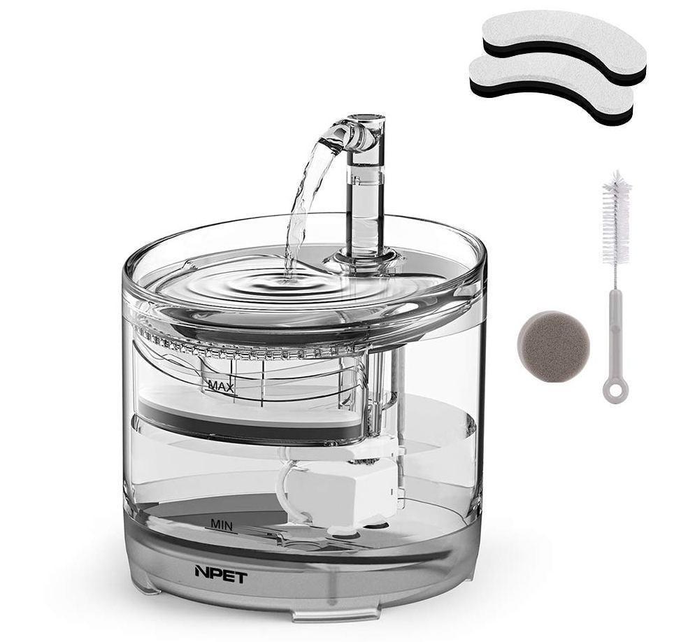 Поилка фонтан для кошек и собак NPET WF050 1,5 л с фильтром Прозрачный (1456288345)