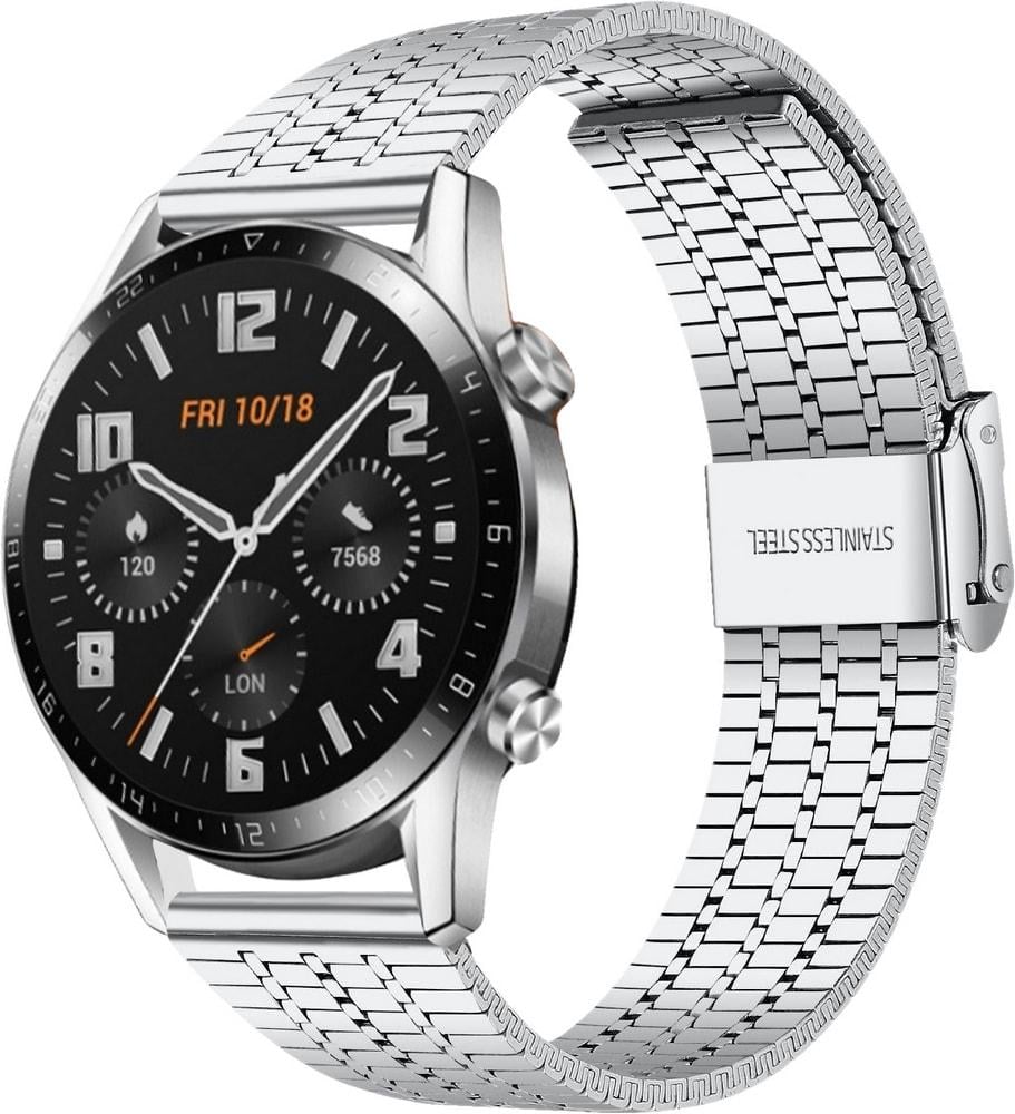 Браслет металлический Counic для Huawei Watch GT 2 46 мм Silver (34113-59)