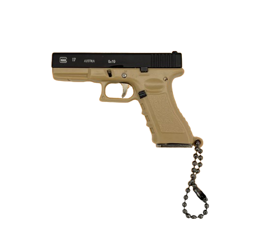 Брелок геймерский для ключей в виде пистолета PUBG P18C кобура в комплекте Бежевый (30746113)