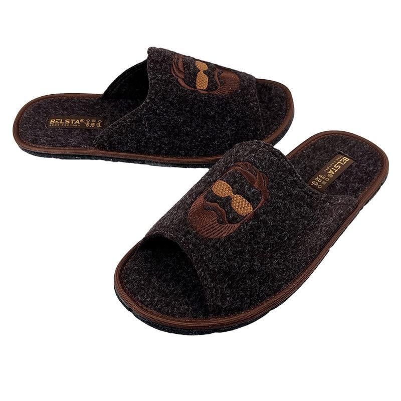 Тапочки комнатные мужские 2202-3 p. 44 28-28,5 см Коричневый - фото 2