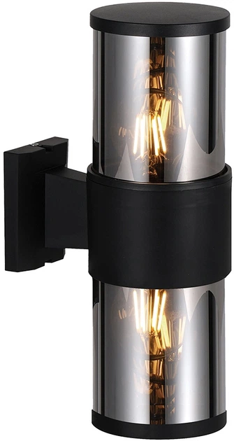 Светильник фасадный Eurolamp DECO C под лампу 2хЕ27 IP54 Черный (BRA-2xE27DECOC)