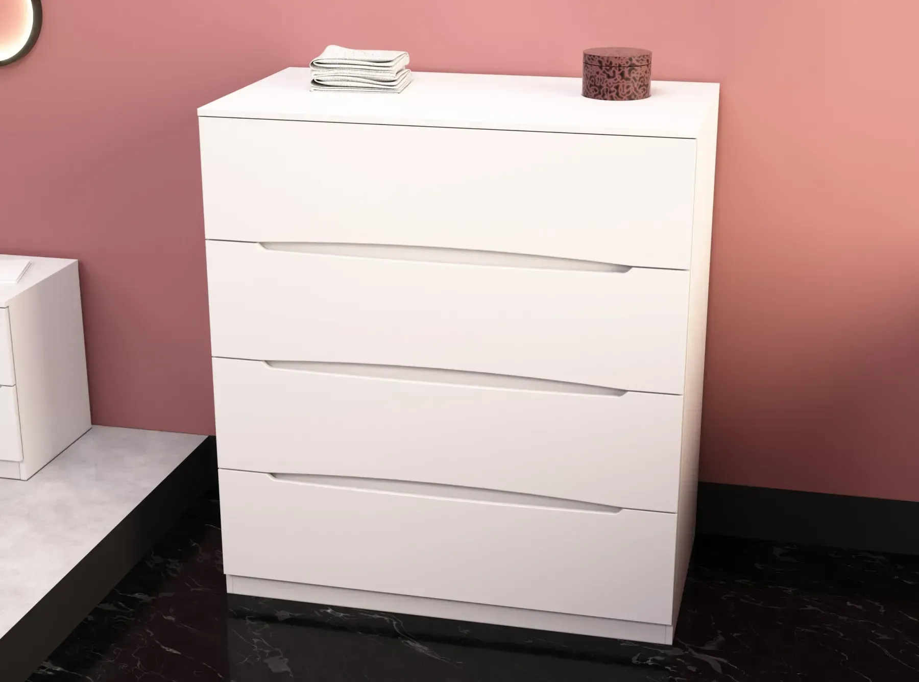 Комод з шухлядами Kontinent Дельта №1 109х61х120 см Білий (58297849) - фото 1 Комод з шухлядами Kontinent Дельта №1 109х61х120 см Білий (58297849) - фото 1