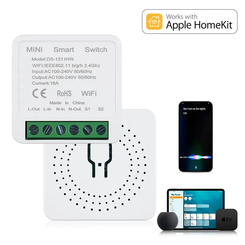 Реле розумне Wi-Fi mini switch Homekit 16 A (325gg) - фото 2