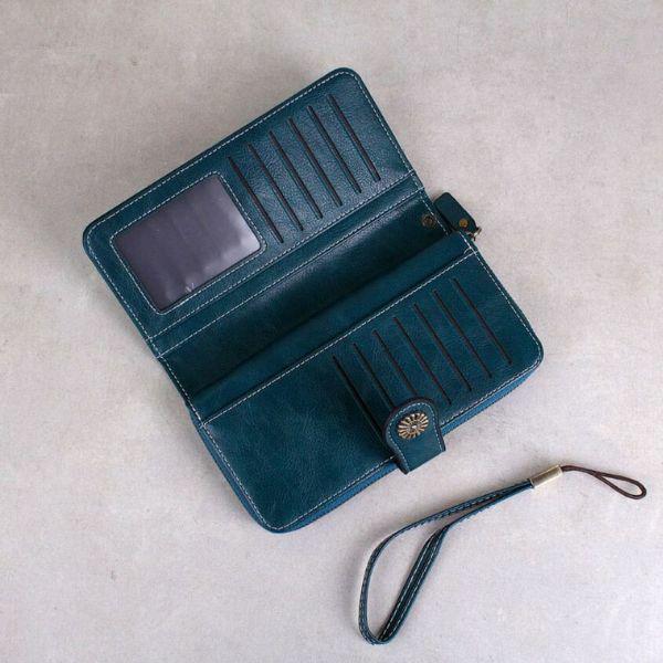 Кошелек женский 19,5х10,5х3,5 см Синий (DG00089-2) - фото 2 Кошелек женский 19,5х10,5х3,5 см Синий (DG00089-2) - фото 2