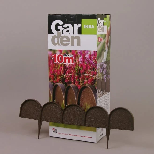 Бордюр садовий Flora Garden Line IKRA-R222 10 м Коричневий (MR07373)