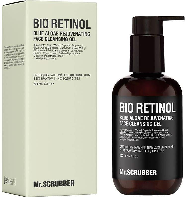 Гель для умывания Mr.SCRUBBER Bio Retinol омолаживающий с экстрактом синих водорослей 200 мл (18311) - фото 1