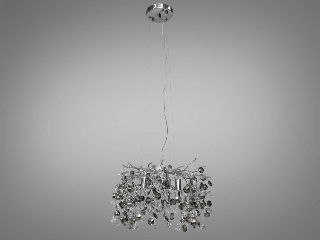 Люстра хрустальная 601-450CH Глициния 6 ламп для гостиной Хром (2667336383)
