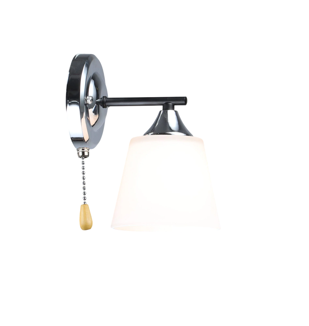 Бра настінне на 1 плафон VALESO K2311/1 W Чорний/Хром (E27)