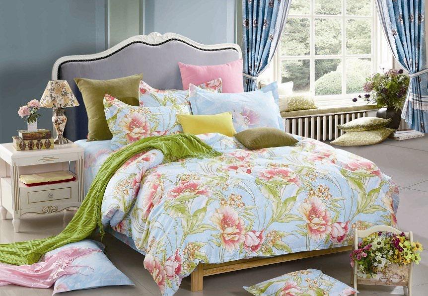 Комплект постельного белья Zastelli 1448 Сатин евро 200х220 Розовый