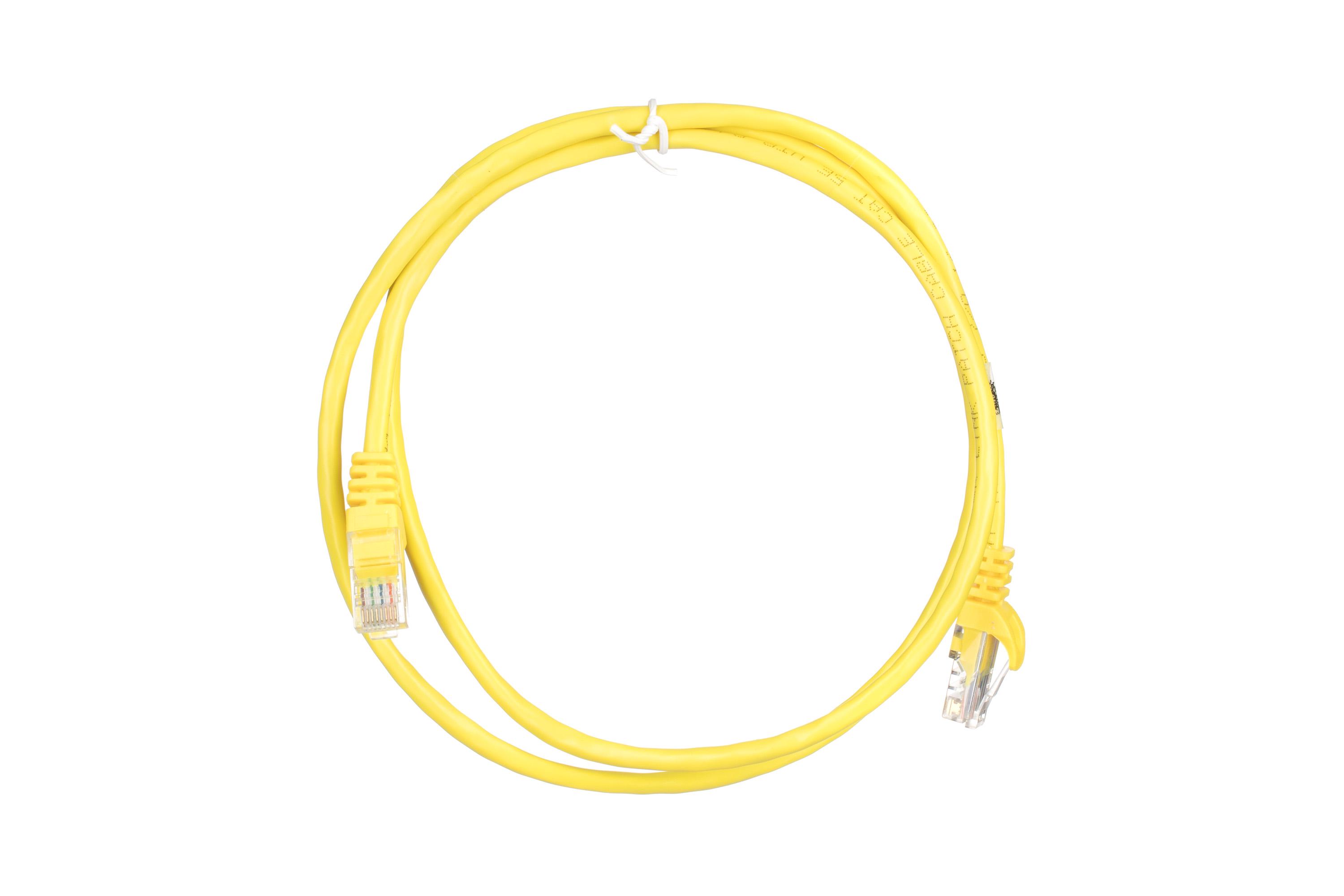 Патч-корд 2E Cat 5e 26AWG с экранированной витой парой UTP 1,2 м Желтый (2E-PC5ECA-120YLW) - фото 1