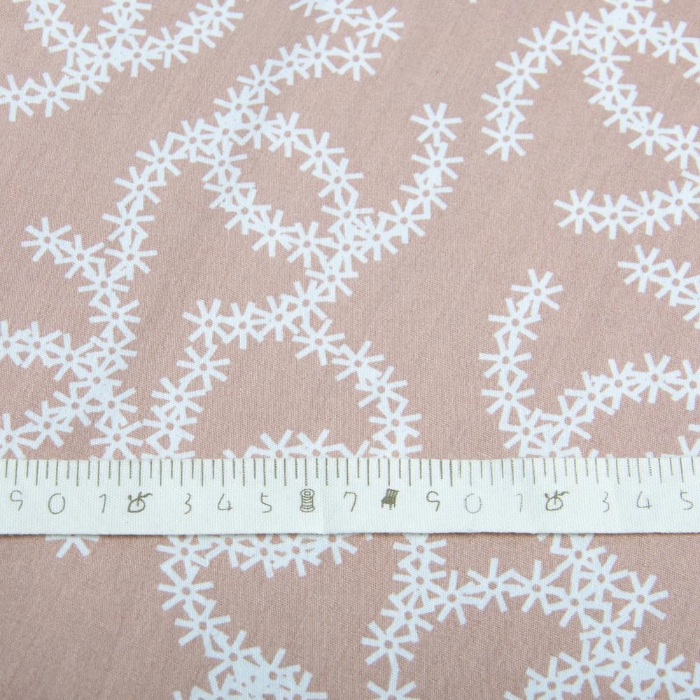 Тканина поплін стрейч Квітковий віночок Пудра (15863) - фото 3 Тканина поплін стрейч Квітковий віночок Пудра (15863) - фото 3