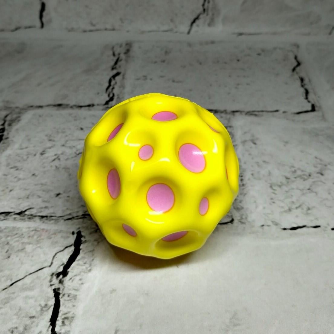 Мячик-антистрес прыгунец Gravity Ball 6,5 см Желтый (KA-23-1688-1)