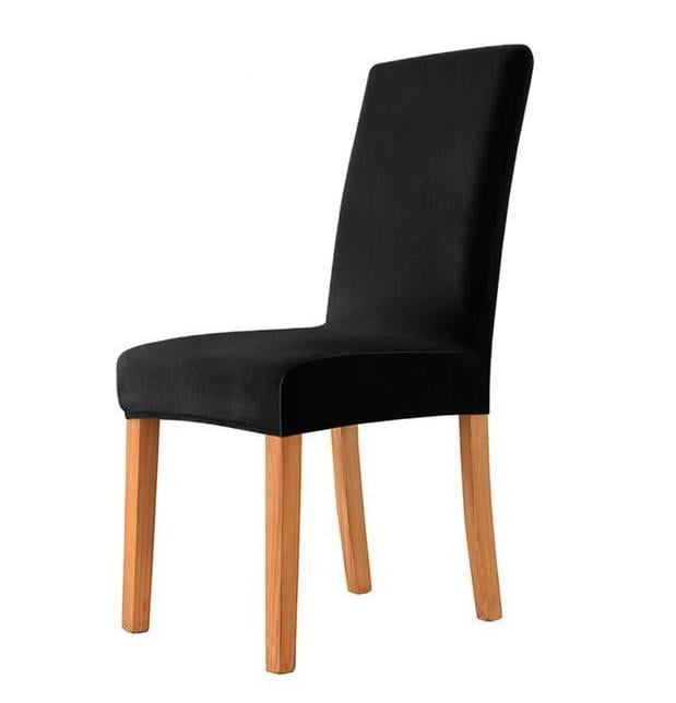 Чехол на стул универсальный со спинкой натяжной Черный (2197301171)