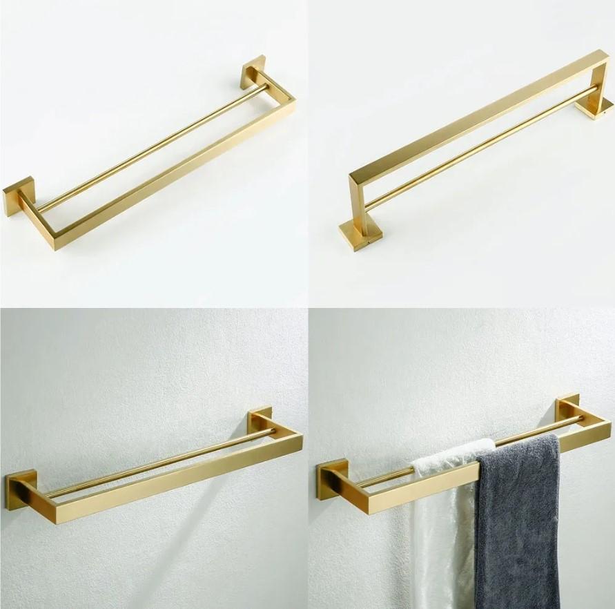 Полотенцедержатель REA Erlo REA-06909 двойной Золотой (231514) - фото 5 Полотенцедержатель REA Erlo REA-06909 двойной Золотой (231514) - фото 5