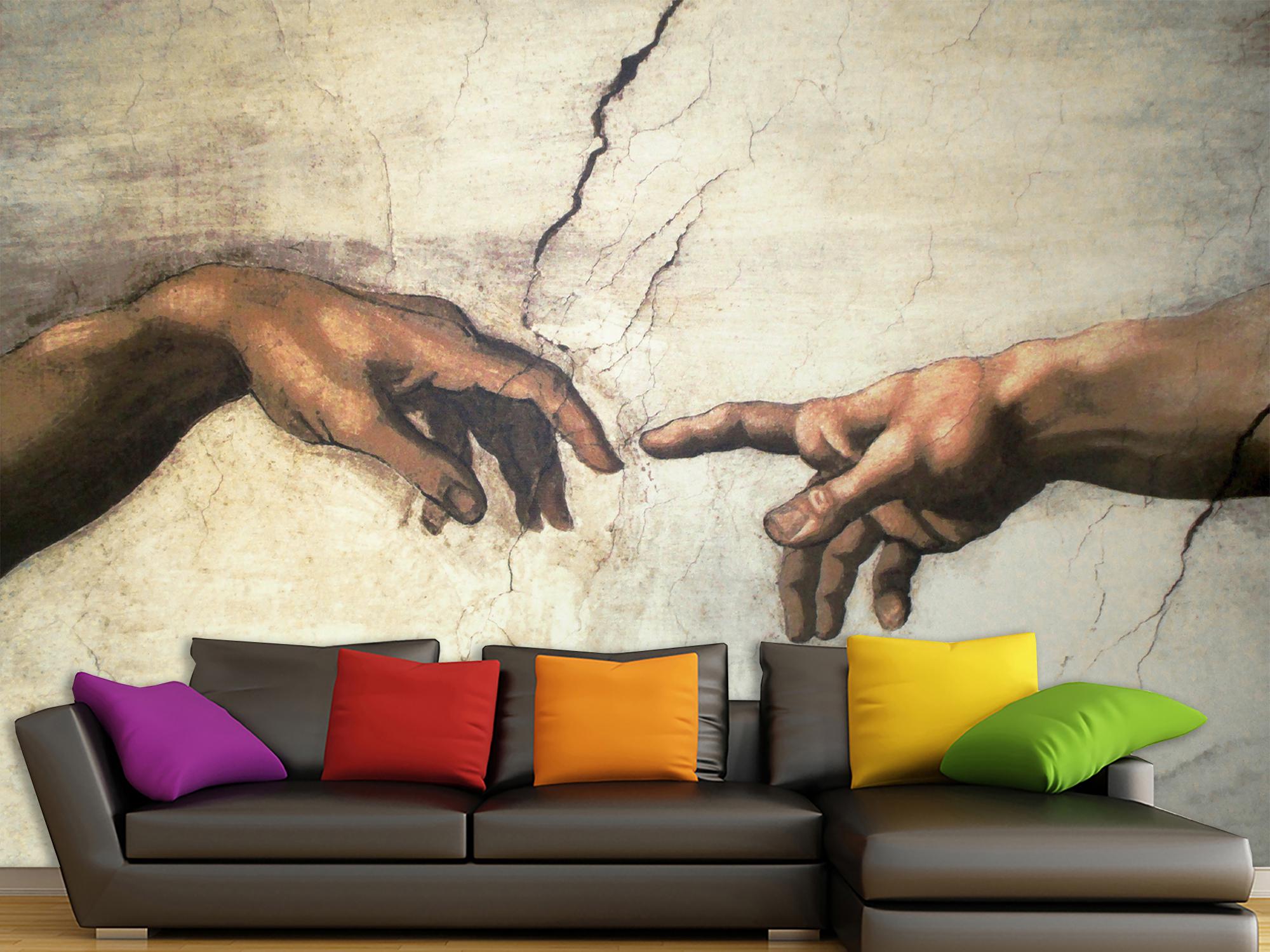 Фотошпалери флізелінові Upstream Мікеланджело жест створення 285х190 см (VINT-010/4) - фото 7