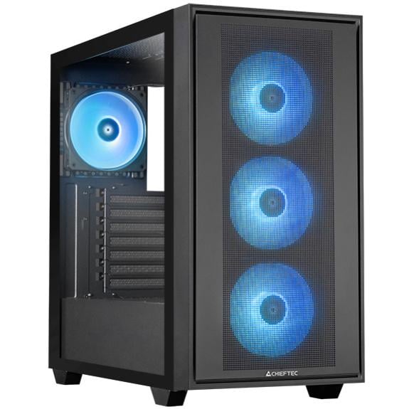 Корпус для комп'ютера Chieftec HUNTER 3 GS-03B-OP 4x120 мм A-R GB Type-C E-ATX без БЖ Black (GS-03B-OP)