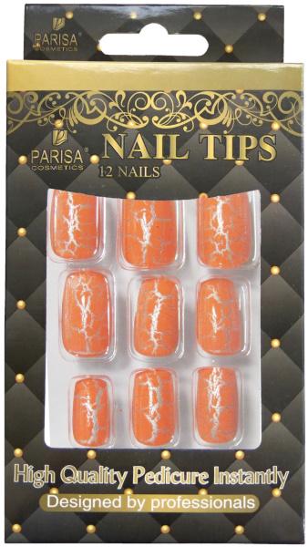 Ногти накладные Parisa с рисунком в упаковке 12 шт. (FK-045)