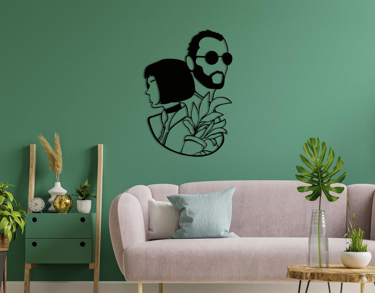 Панно на стену из дерева декоративное Upwood Decor Leon Keeler 72x50 см Black (1576694940)