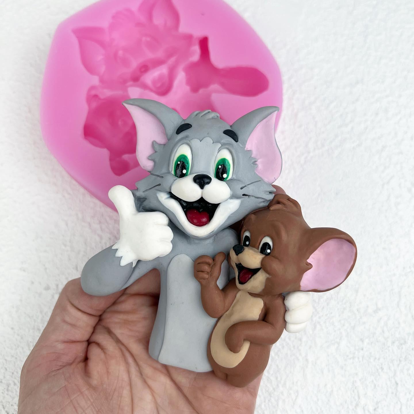 Силиконовый молд Том и Джерри 2д (9190) Силиконовый молд Том и Джерри 2д (9190)