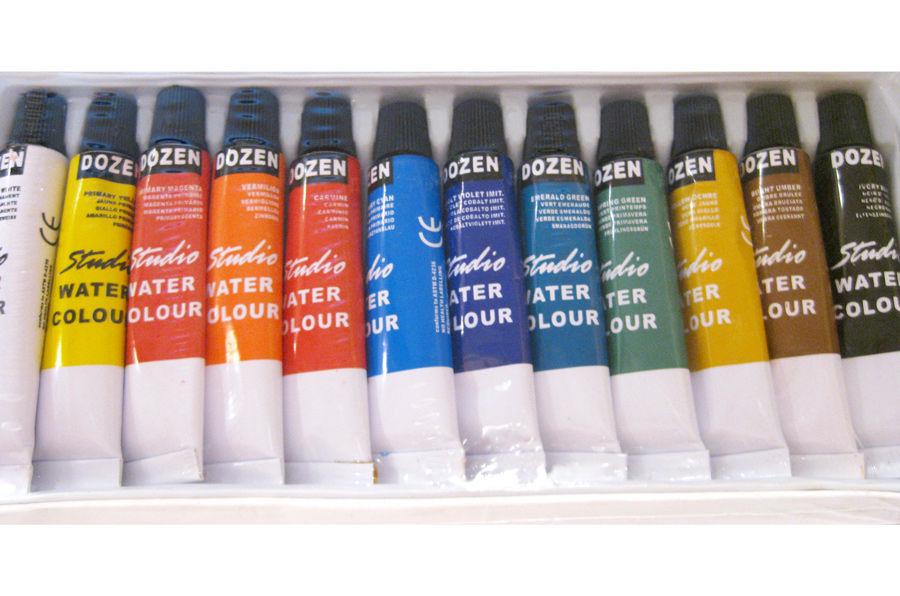 Акварель Dozen DC-W1212/B-9112W в тубах 12 цветов (H000998) - фото 2 Акварель Dozen DC-W1212/B-9112W в тубах 12 цветов (H000998) - фото 2