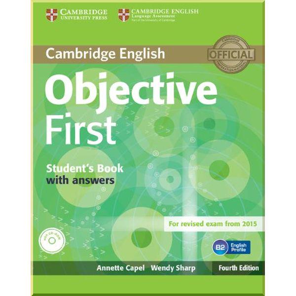 Книга Wendy Sharp/Annette Capel "Objective First Fourth Edition Student's Book with answers and CD-ROM" (ISBN:9781107628304) - фото 1 Книга Wendy Sharp/Annette Capel "Objective First Fourth Edition Student's Book with answers and CD-ROM" (ISBN:9781107628304) - фото 1