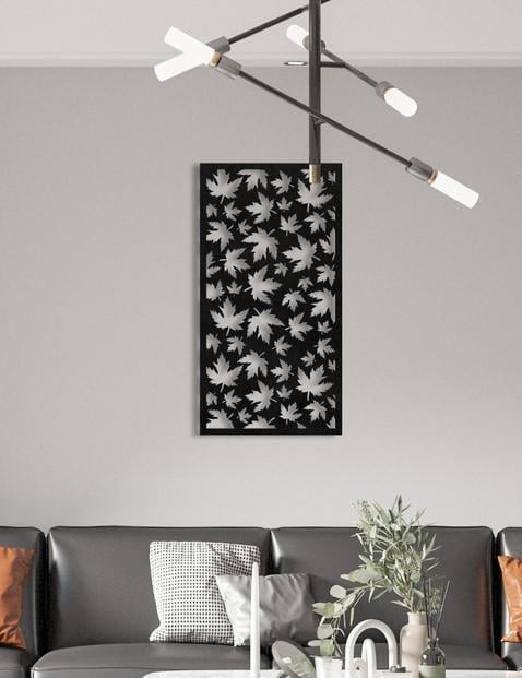 Декоративное панно на стену Upwood Decor Carpet of Leaves 15 55х28,8 см Black (1576807130)