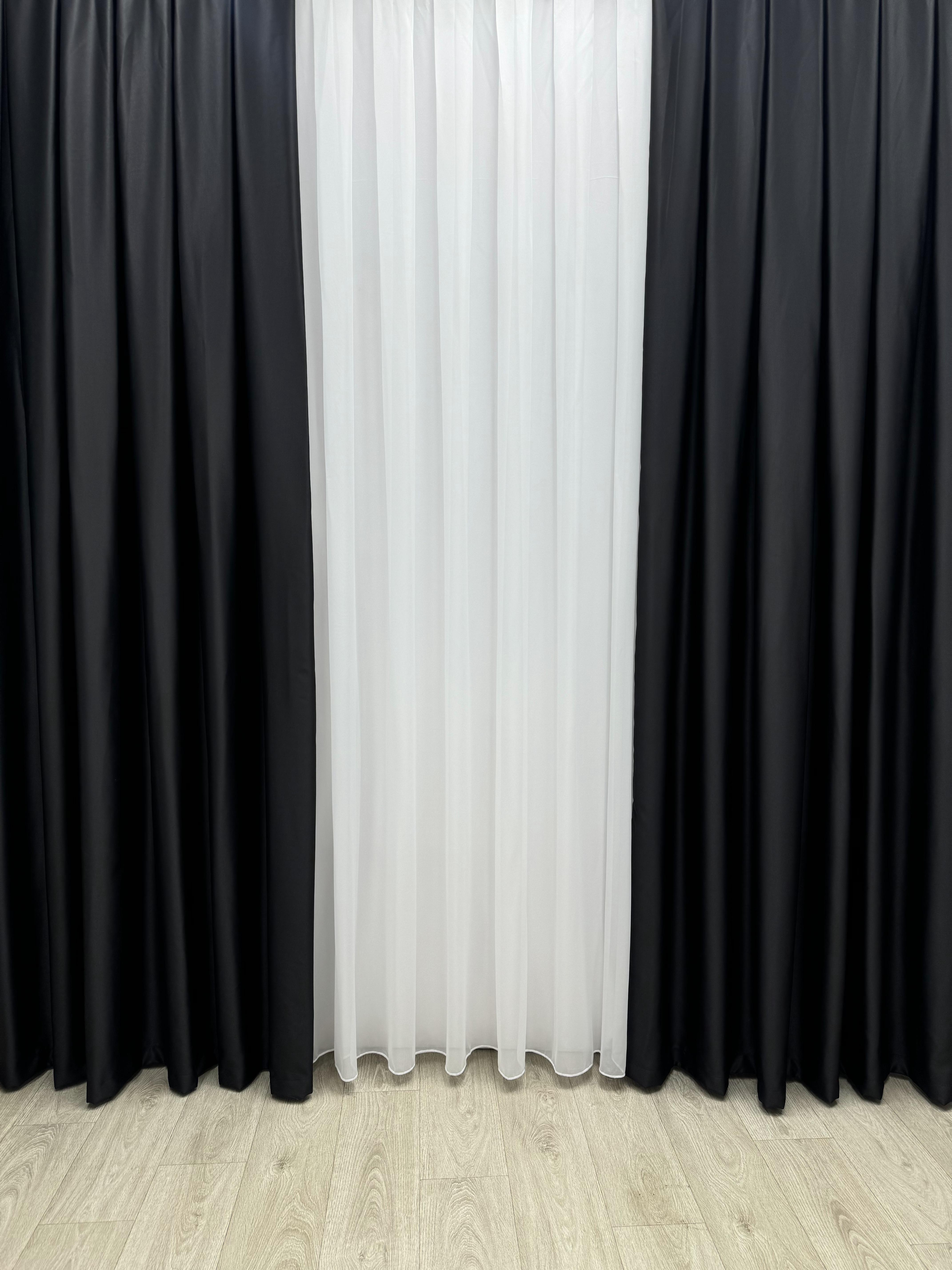 Штора блекаут на тесьме 6 см 300х260 см Черный (11893083) - фото 5