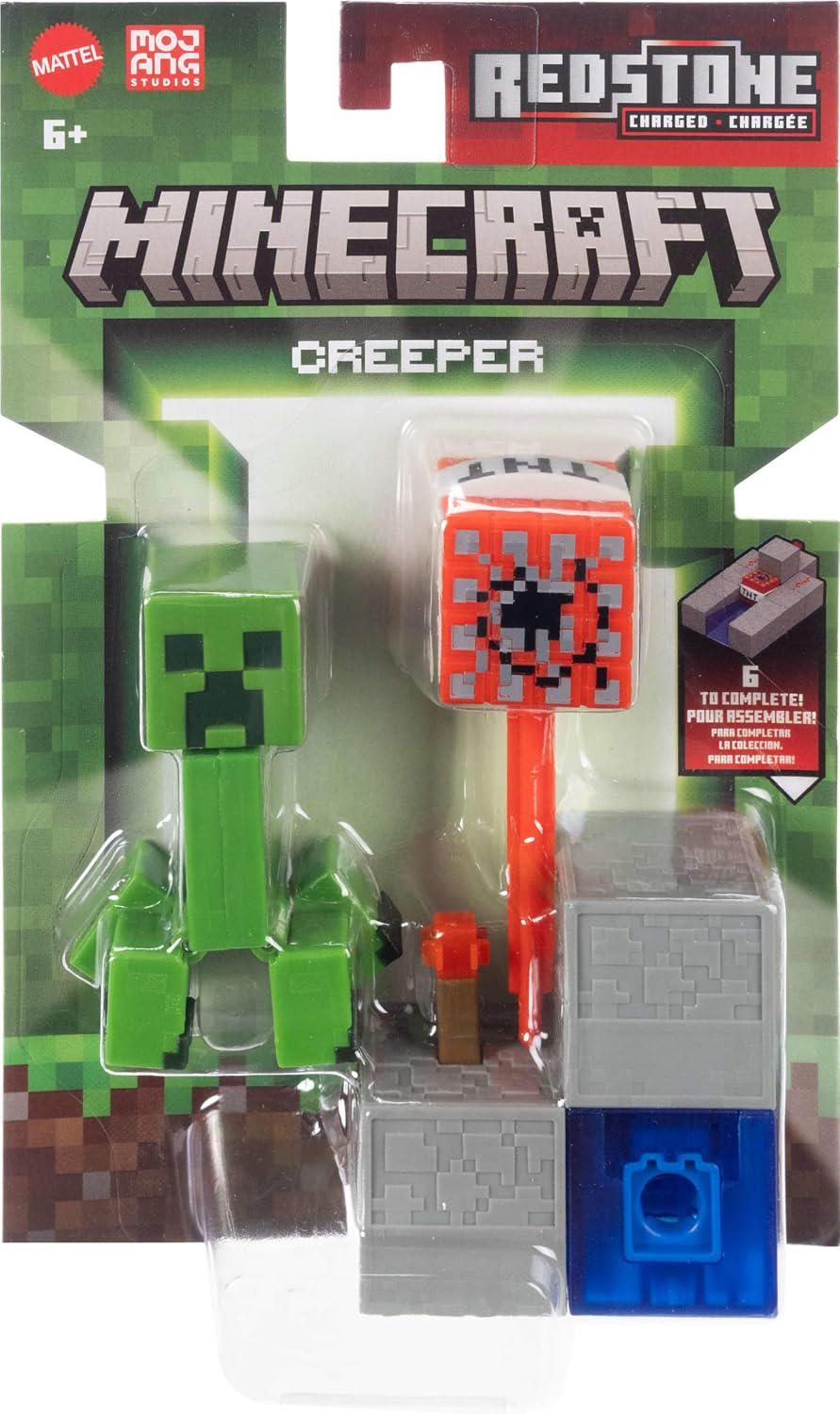 Фигурка Mattel Minecraft Крипер Creeper с аксессуарами (JJR92)