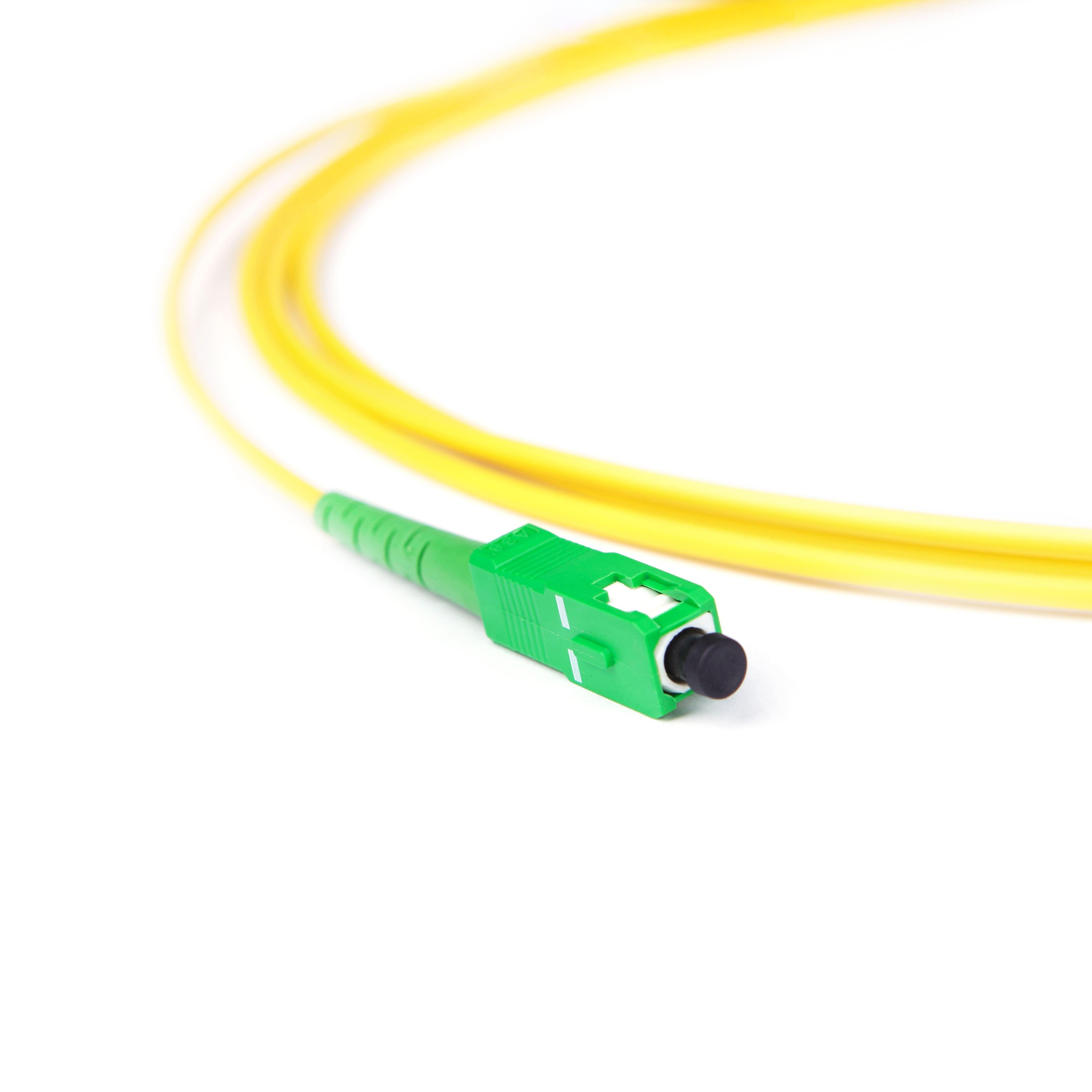 Патч-корд оптический Simplex SC/APC-LC/UPC LSZH Singlemode G.652.D (SM) 3 мм 5 м Желтый (10304) - фото 2