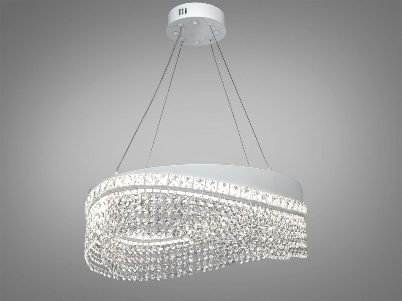 Люстра Хрустальная для гостиной Diasha P7027/D500WH LED 58 Вт Белый (3090766008)