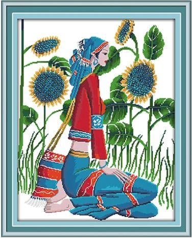 Набір для вишивання Yunnan The sunshine feeling 2 з нанесеною схемою AIDA 14CT 48х59 см (2087569271)